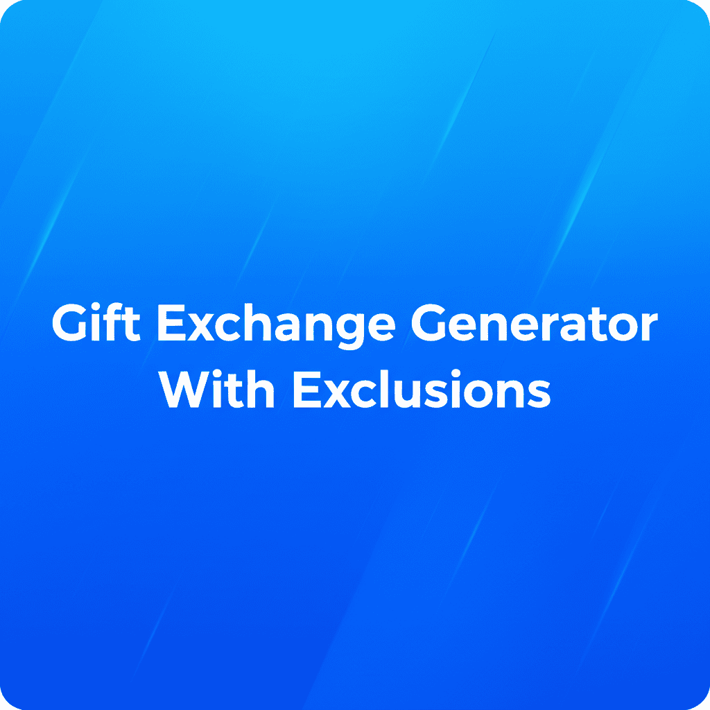 Gift Exchange Generator With Exclusions